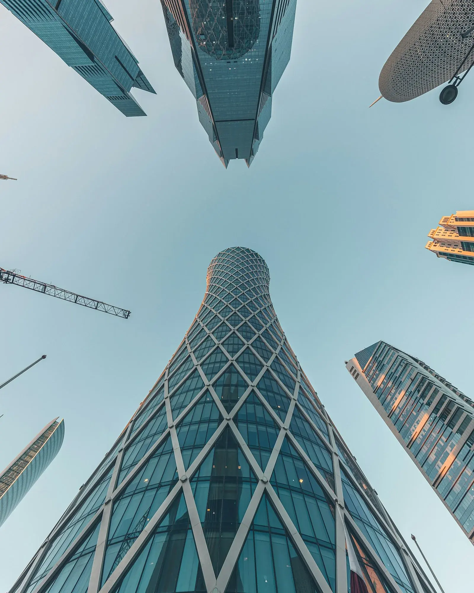 Towers of Doha seen from below